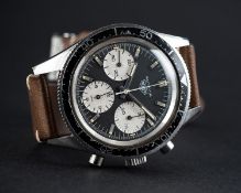 A VERY RARE GENTLEMAN'S STAINLESS STEEL HEUER AUTAVIA CHRONOGRAPH WRIST WATCH CIRCA 1968, REF.