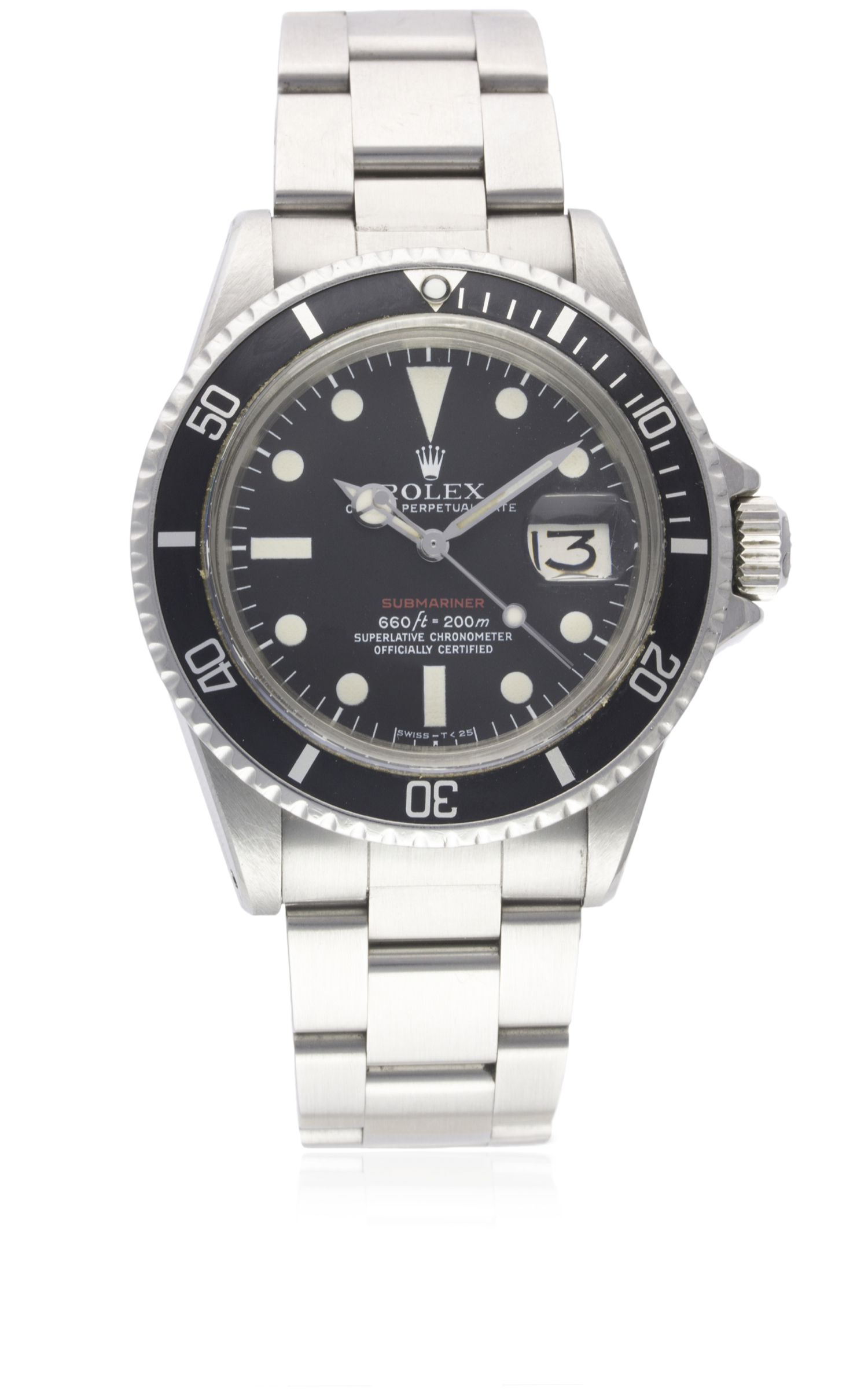 A RARE GENTLEMAN'S STAINLESS STEEL ROLEX OYSTER PERPETUAL DATE "RED WRITING" SUBMARINER BRACELET - Image 2 of 11