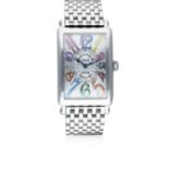 A LADIES STAINLESS STEEL FRANCK MULLER COLOR DREAMS BRACELET WATCH DATED 2011, REF. 952QZ WITH