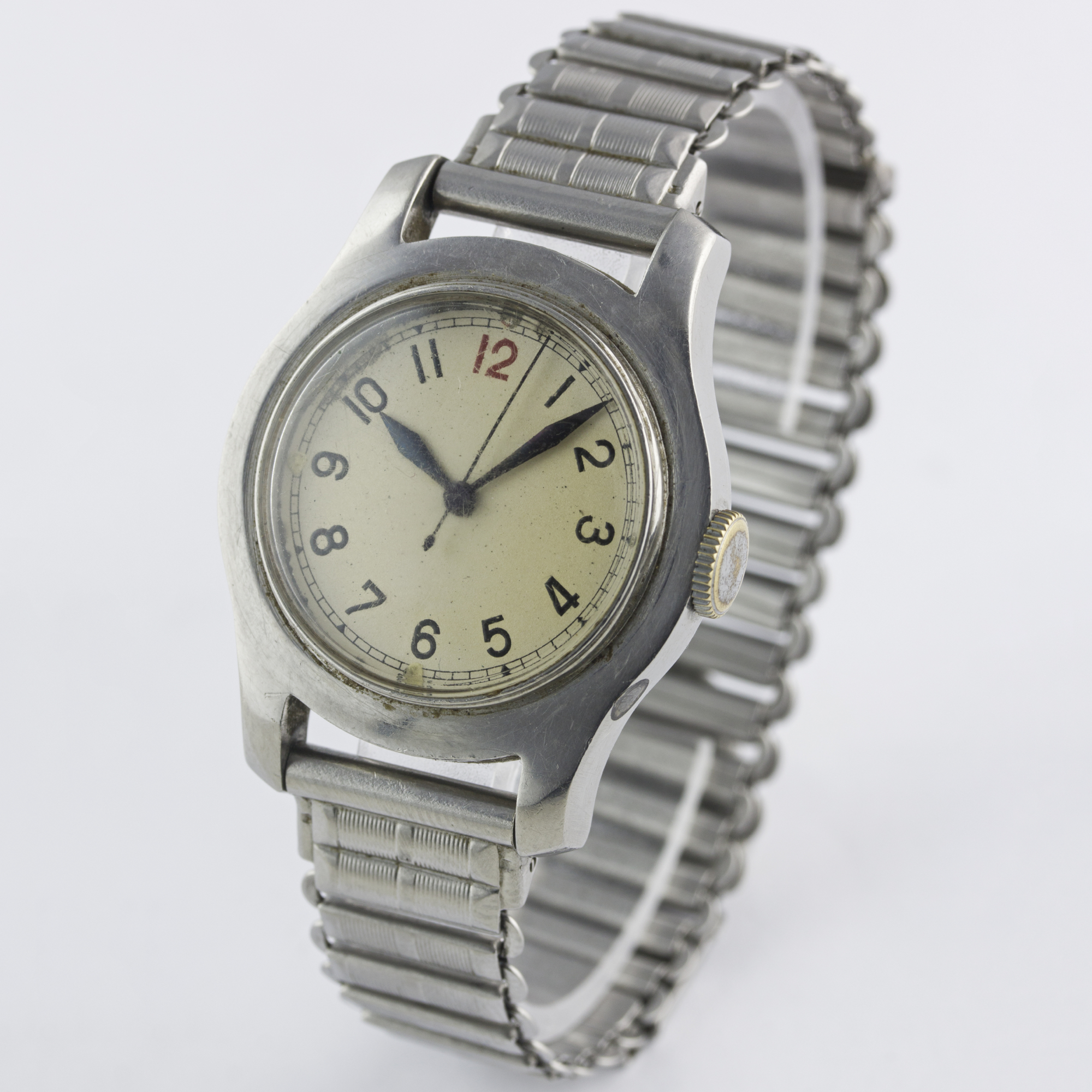 A GENTLEMAN'S STAINLESS STEEL BRITISH MILITARY RAF JAEGER LECOULTRE WEEMS AVIATORS BRACELET WATCH - Image 4 of 8