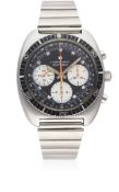 A GENTLEMAN'S STAINLESS STEEL JUNGHANS OLYMPIC CHRONOGRAPH BRACELET WATCH CIRCA 1970s Movement: 17J,