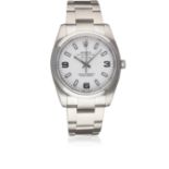 A GENTLEMAN'S STAINLESS STEEL ROLEX OYSTER PERPETUAL AIR KING BRACELET WATCH CIRCA 2010, REF. 114200