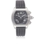 A GENTLEMAN'S STAINLESS STEEL CARTIER ROADSTER AUTOMATIC CHRONOGRAPH WRIST WATCH CIRCA 2000s, REF.