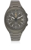 A RARE GENTLEMAN'S "OLIVE DRAB" POWDER COATED HEUER 5100 AUTOMATIC CHRONOGRAPH BRACELET WATCH CIRCA