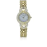 A FINE LADIES 18K SOLID GOLD & DIAMOND CHOPARD BRACELET WATCH CIRCA 1990s, REF. 899 1 WITH MOTHER OF