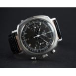 A RARE GENTLEMAN'S STAINLESS STEEL HEUER CAMARO CHRONOGRAPH WRIST WATCH CIRCA 1970, REF. 7743NT WITH