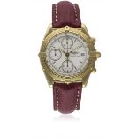 A GENTLEMAN'S 18K SOLID GOLD BREITLING CHRONOMAT CHRONOGRAPH WRIST WATCH CIRCA 1990s, REF. K13047