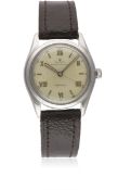 A RARE GENTLEMAN'S STAINLESS STEEL ROLEX OYSTER AIR KING PRECISION WRIST WATCH CIRCA 1945, REF. 4499