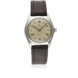 A RARE GENTLEMAN'S STAINLESS STEEL ROLEX OYSTER AIR KING PRECISION WRIST WATCH CIRCA 1945, REF. 4499