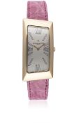 A LADIES 18K SOLID ROSE GOLD VACHERON CONSTANTIN GRAND CURVED WRIST WATCH CIRCA 2010, REF. 25010