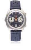 A GENTLEMAN'S STAINLESS STEEL HEUER CARRERA AUTOMATIC CHRONOGRAPH WRIST WATCH CIRCA 1970s, REF. 1153