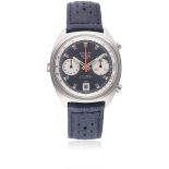 A GENTLEMAN'S STAINLESS STEEL HEUER CARRERA AUTOMATIC CHRONOGRAPH WRIST WATCH CIRCA 1970s, REF. 1153