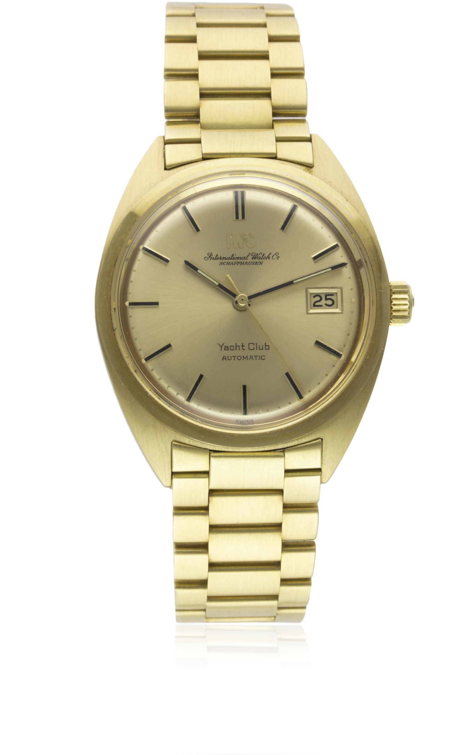 A FINE GENTLEMAN'S 18K SOLID GOLD IWC YACHT CLUB AUTOMATIC BRACELET WATCH CIRCA 1970 Movement: - Image 2 of 2