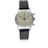 A GENTLEMAN'S CHROME PLATED ERNEST BOREL & CO SPORT CHRONOGRAPH WRIST WATCH CIRCA 1950s Movement: