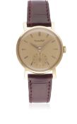 A GENTLEMAN'S "NOS" PINK GOLD PLATED IWC SCHAFFHAUSEN WRIST WATCH CIRCA 1950s Movement: Manual wind,