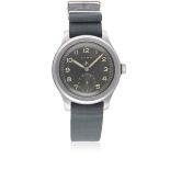 A GENTLEMAN'S STAINLESS STEEL BRITISH MILITARY CYMA W.W.W. WRIST WATCH CIRCA 1940s, PART OF THE "