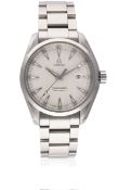 A GENTLEMAN'S STAINLESS STEEL OMEGA SEAMASTER AQUA TERRA BRACELET WATCH DATED 2012, REF.