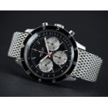 A VERY RARE GENTLEMAN'S STAINLESS STEEL BREITLING TOP TIME "JUMBO" CHRONOGRAPH BRACELET WATCH