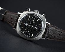 A RARE GENTLEMAN'S STAINLESS STEEL HEUER CAMARO CHRONOGRAPH WRIST WATCH CIRCA 1970, REF. 7220N