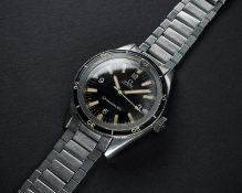 A VERY RARE GENTLEMAN'S STAINLESS STEEL OMEGA SEAMASTER 300 BRACELET WATCH CIRCA 1965, REF. 165014-