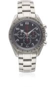 A GENTLEMAN'S STAINLESS STEEL OMEGA SPEEDMASTER AUTOMATIC CHRONOGRAPH BRACELET WATCH CIRCA 2006,