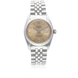 A GENTLEMAN'S STEEL & WHITE GOLD ROLEX OYSTER PERPETUAL DATEJUST BRACELET WATCH CIRCA 1960s, REF.