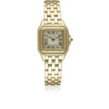 A LADIES 18K SOLID GOLD CARTIER PANTHERE BRACELET WATCH CIRCA 1990s Movement: Quartz, signed