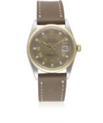 A GENTLEMAN'S STEEL & GOLD ROLEX OYSTER PERPETUAL DATEJUST WRIST WATCH CIRCA 1984, REF. 16013 WITH