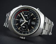 A GENTLEMAN'S STAINLESS STEEL HEUER MONTREAL AUTOMATIC CHRONOGRAPH BRACELET WATCH CIRCA 1970s,