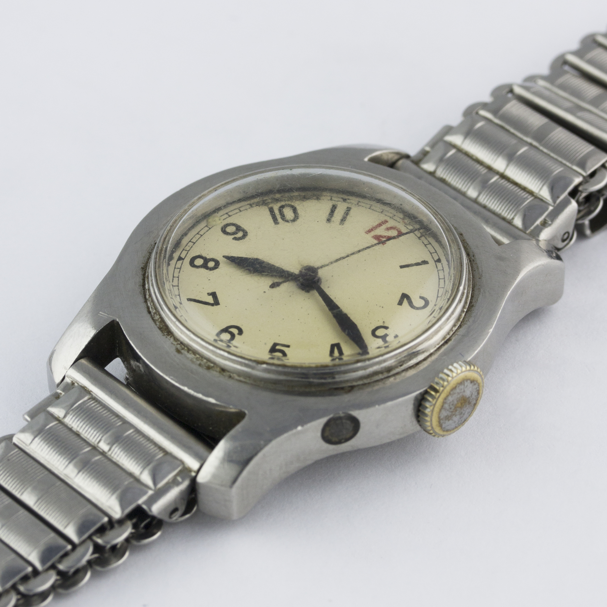 A GENTLEMAN'S STAINLESS STEEL BRITISH MILITARY RAF JAEGER LECOULTRE WEEMS AVIATORS BRACELET WATCH - Image 3 of 8