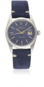 A GENTLEMAN'S STAINLESS STEEL ROLEX OYSTER PERPETUAL DATEJUST WRIST WATCH CIRCA 1972, REF. 1603 WITH