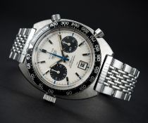 A RARE GENTLEMAN'S STAINLESS STEEL HEUER AUTAVIA "JO SIFFERT" AUTOMATIC CHRONOGRAPH BRACELET WATCH