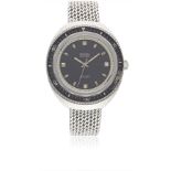 A GENTLEMAN'S STAINLESS STEEL GRUEN PRECISION AUTOWIND 1500 FEET DIVERS BRACELET WATCH CIRCA 1970,