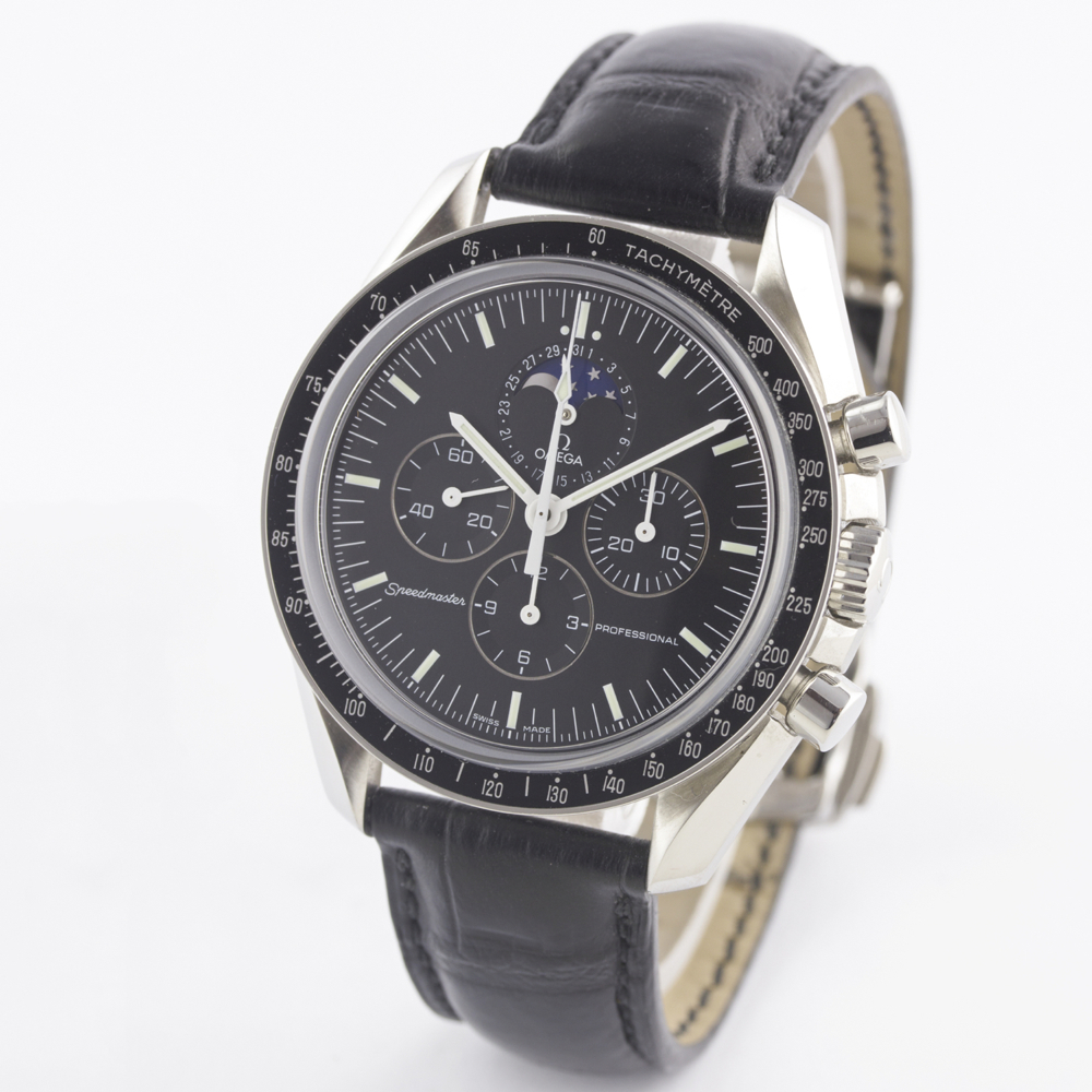 A GENTLEMAN'S STAINLESS STEEL OMEGA SPEEDMASTER PROFESSIONAL MOONPHASE CALENDAR CHRONOGRAPH WRIST - Image 5 of 10