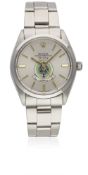 A RARE GENTLEMAN'S STAINLESS STEEL ROLEX OYSTER PERPETUAL AIR KING PRECISION BRACELET WATCH CIRCA