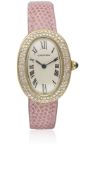 A LADIES 18K SOLID GOLD CARTIER BAIGNOIRE WRIST WATCH CIRCA 1990s, REF. 8057910 Movement: Quartz,