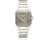 A GENTLEMAN'S STAINLESS STEEL CARTIER SANTOS GALBEE AUTOMATIC BRACELET WATCH CIRCA 2000s, REF.