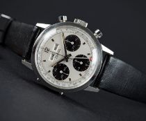 A VERY RARE GENTLEMAN'S STAINLESS STEEL ZODIAC TRIPLE CALENDAR CHRONOGRAPH WRIST WATCH CIRCA