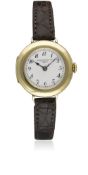 A RARE LADIES 18K SOLID GOLD PATEK PHILIPPE WRIST WATCH CIRCA 1920, WITH PORCELAIN DIAL, ACCOMPANIED