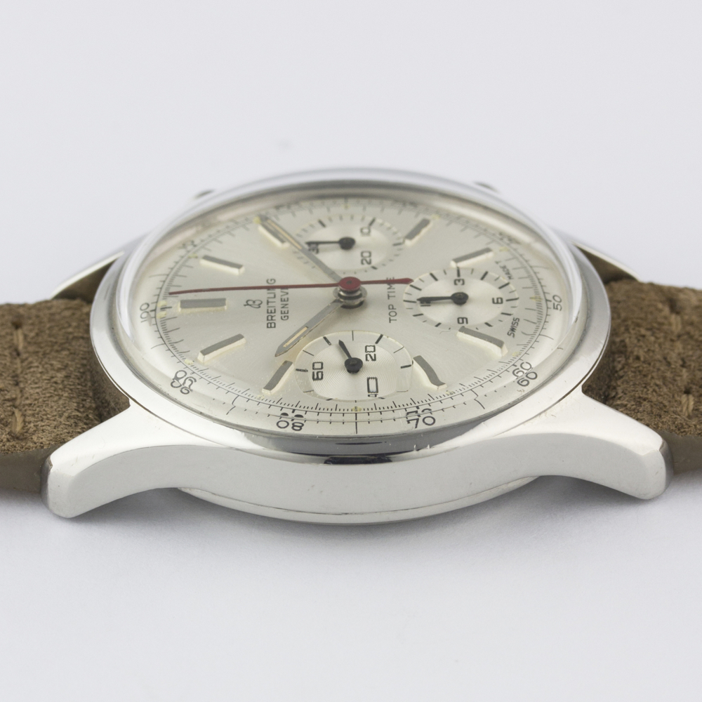 A VERY RARE GENTLEMAN'S STAINLESS STEEL BREITLING TOP TIME CHRONOGRAPH WRIST WATCH CIRCA 1964, - Image 10 of 10