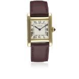 A RARE 18K SOLID GOLD CARTIER LONDON TANK NORMALE WRIST WATCH CIRCA 1951 Movement: 18J, manual wind,