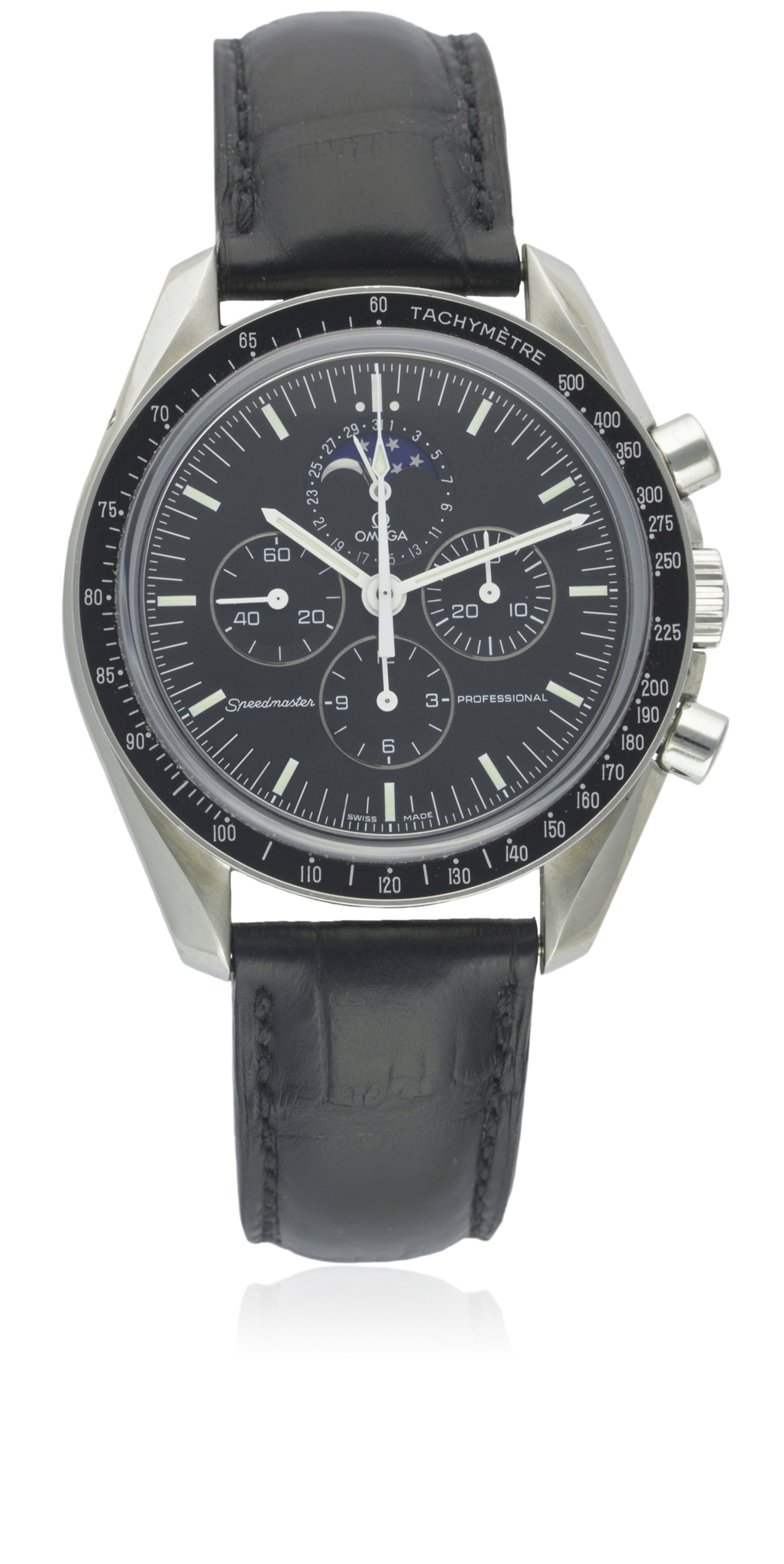 A GENTLEMAN'S STAINLESS STEEL OMEGA SPEEDMASTER PROFESSIONAL MOONPHASE CALENDAR CHRONOGRAPH WRIST - Image 2 of 10