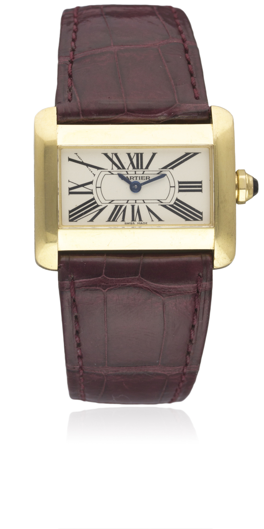 A LADIES 18K SOLID GOLD CARTIER DIVAN WRIST WATCH CIRCA 2004, REF. 2601 Movement: Quartz, signed - Image 2 of 2