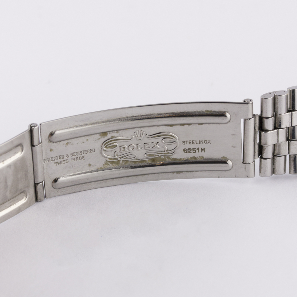 A RARE GENTLEMAN'S STEEL & WHITE GOLD ROLEX OYSTER PERPETUAL DATEJUST BRACELET WATCH CIRCA 1965, - Image 12 of 13