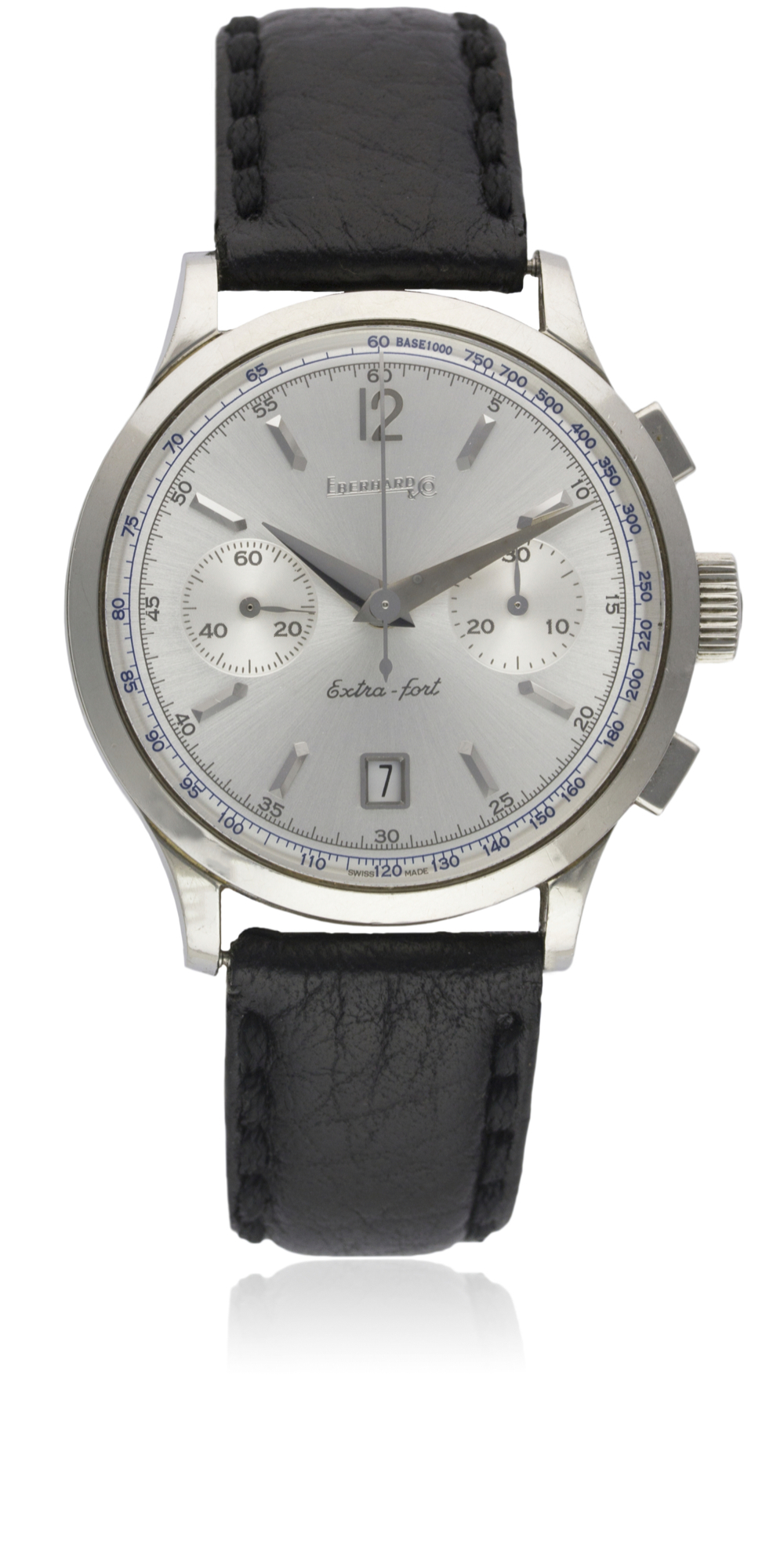 A GENTLEMAN'S STAINLESS STEEL EBERHARD & CO EXTRA FORT AUTOMATIC CHRONOGRAPH WRIST WATCH DATED 2002, - Image 2 of 2