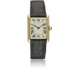 A RARE GENTLEMAN'S 18K SOLID GOLD CARTIER TANK WRIST WATCH CIRCA 1960s Movement: 18J, manual wind,