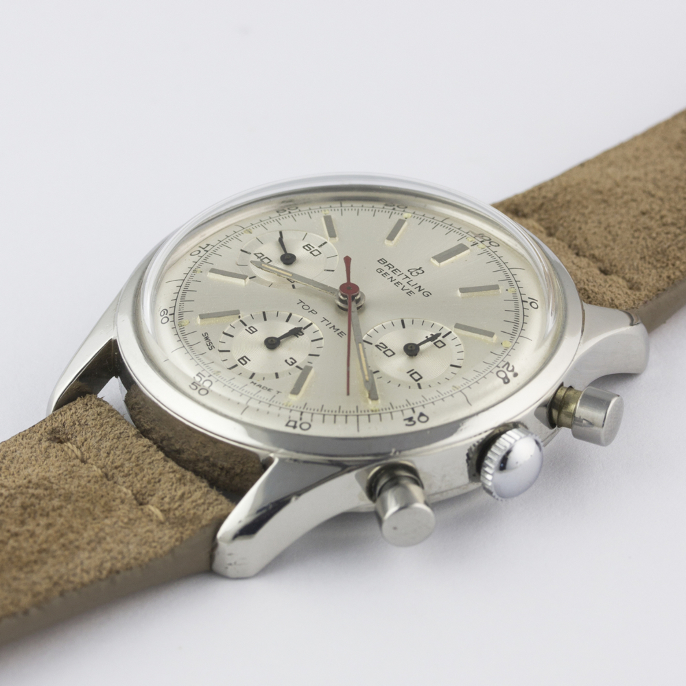 A VERY RARE GENTLEMAN'S STAINLESS STEEL BREITLING TOP TIME CHRONOGRAPH WRIST WATCH CIRCA 1964, - Image 5 of 10