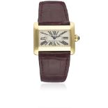 A LADIES 18K SOLID GOLD CARTIER DIVAN WRIST WATCH CIRCA 2004, REF. 2601 Movement: Quartz, signed