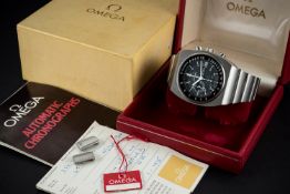 A RARE GENTLEMAN'S STAINLESS STEEL OMEGA SPEEDMASTER 125 AUTOMATIC CHRONOGRAPH BRACELET WATCH