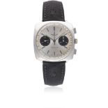 A GENTLEMAN'S CHROME PLATED BREITLING TOP TIME CHRONOGRAPH WRIST WATCH CIRCA 1967, REF. 2006 WITH "
